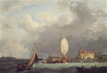  land - die Niederlande Coast Hermanus Snr Koekkoek Seestück Boot Versand ab